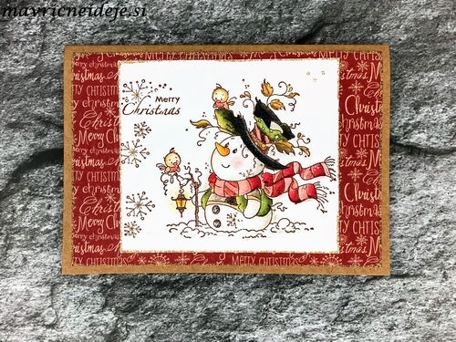 Whimsy Stamp Mr Frosty handmade card