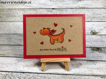 Valentines day MFT Dragon card