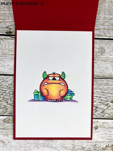 Monster card handmade