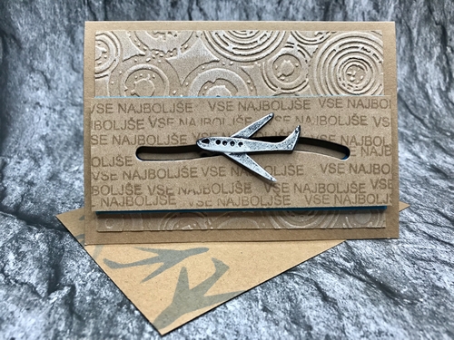 Airplane slider card