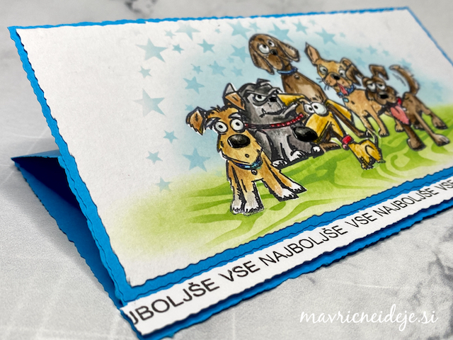 This image has an empty alt attribute; its file name is Crazy-Dogs-Stampers-Anonymous-easel-voščilnica.jpg